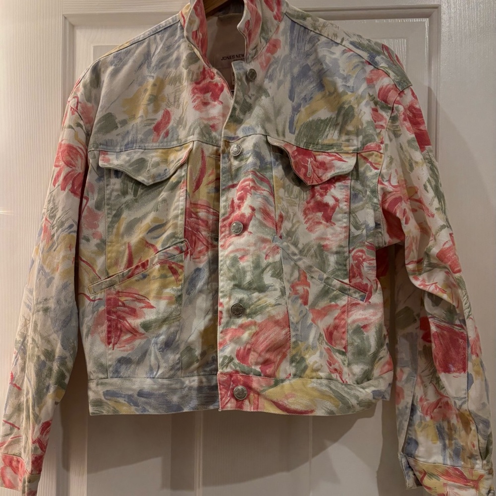Jones New York Sport Floral Cotton Jacket with 2 matching shorts. 90s petite🎀 - Picture 2 of 15